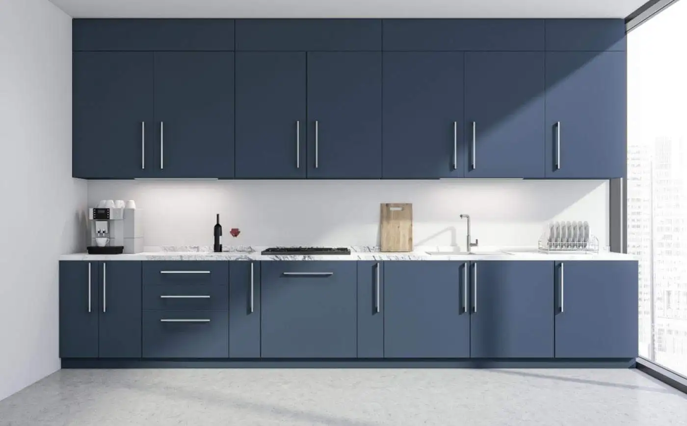 Vermonhouzz Hot Sale Custom American style Kendall Panel Solid Wooden Lacquer Kitchen Cabinet White Wood Kitchen Cabinets