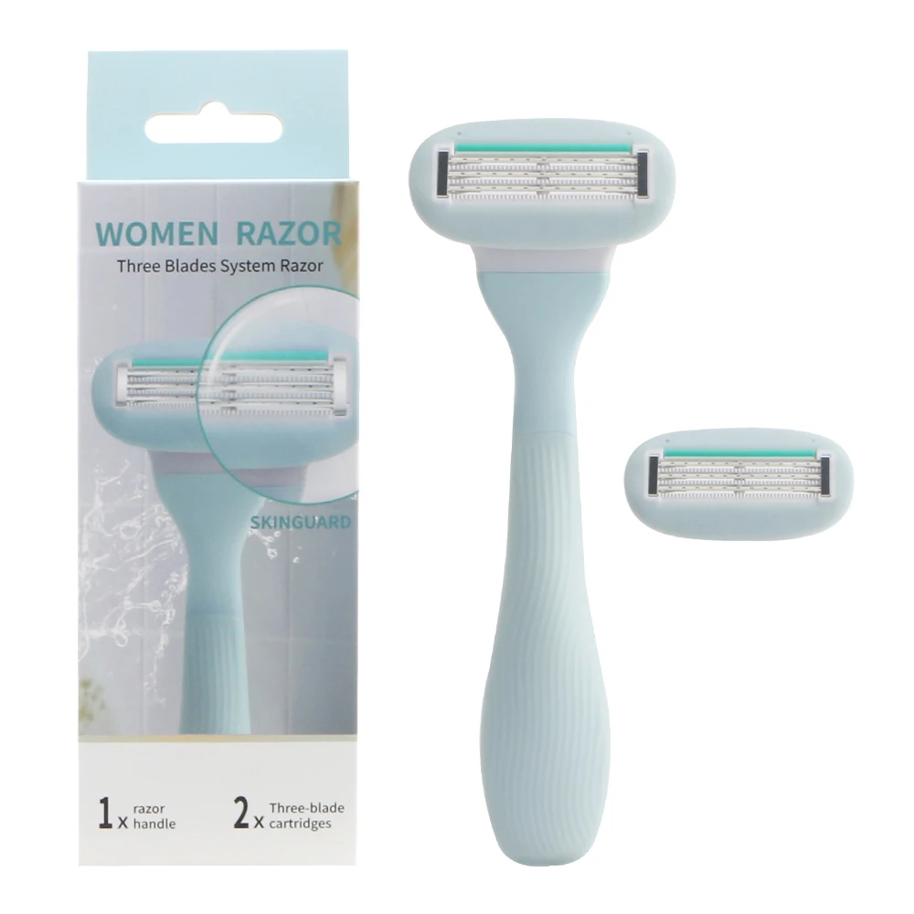 D937L New Lady razor Triple blade system razor with irritation defense bar