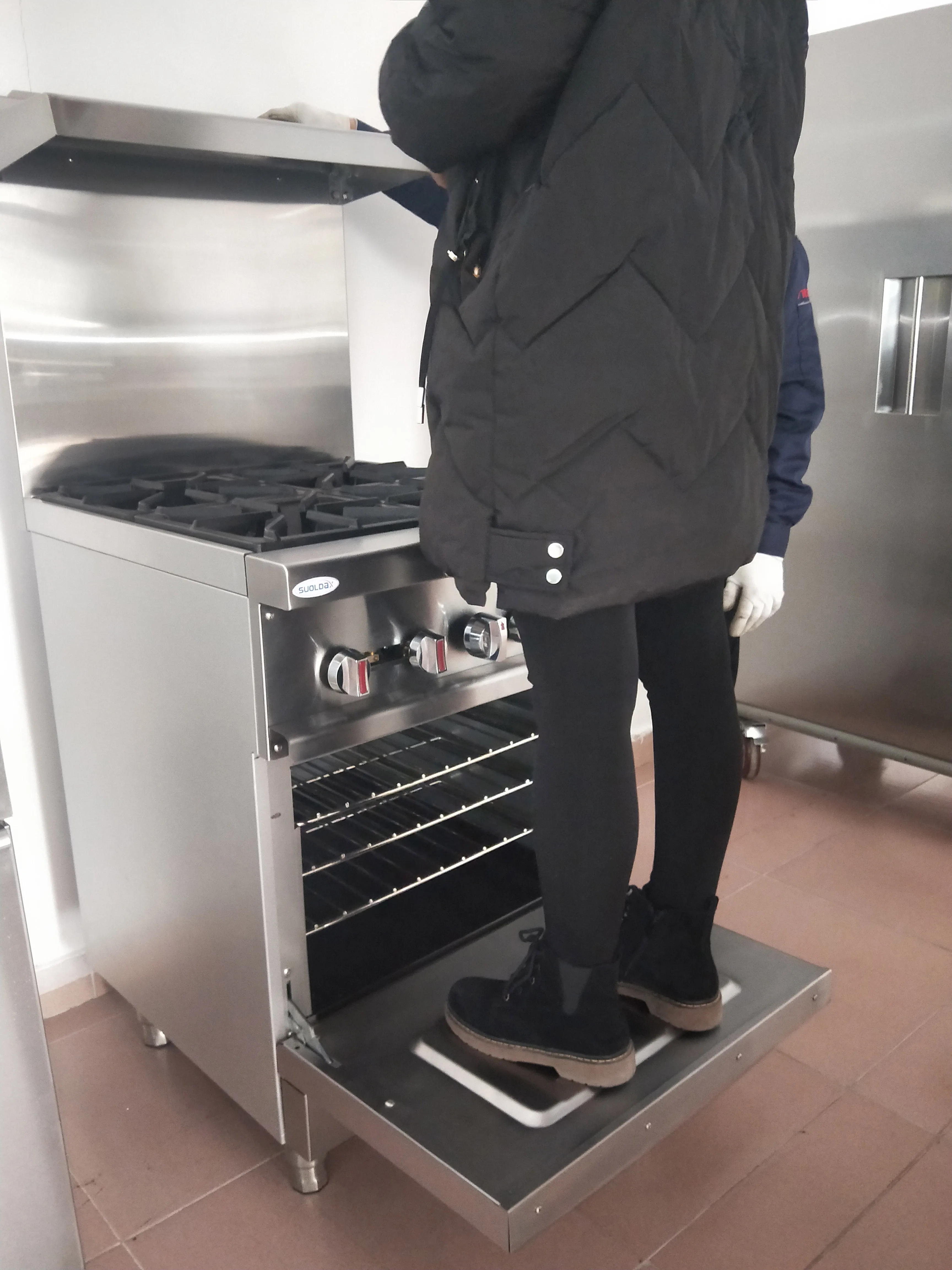 
ETL multiple function commercial gas range open hot plates burner stove with griddle / ovens / salamander 