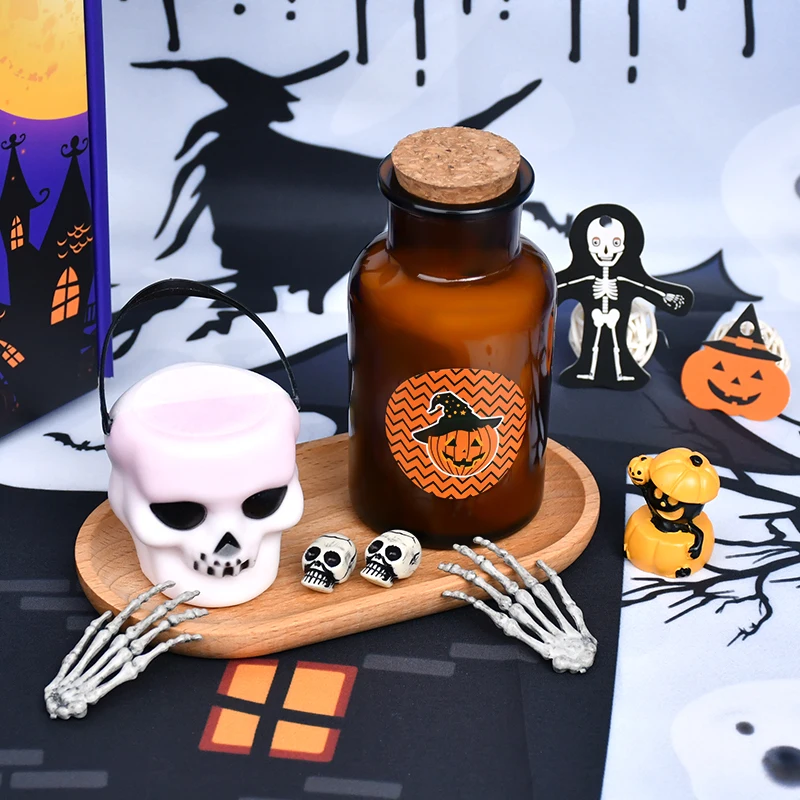 Halloween Bath Gift Sets Halloween Scented Candle Soap Bath Bombs for Kids Gift Set Bubble Relaxing Bathbombs for Girls Birthday