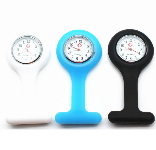
Factory supply Stainless Steel and Silicone Nurse Watch Pocket Watch Mechanical Quartz Movement Nurse Watch 
