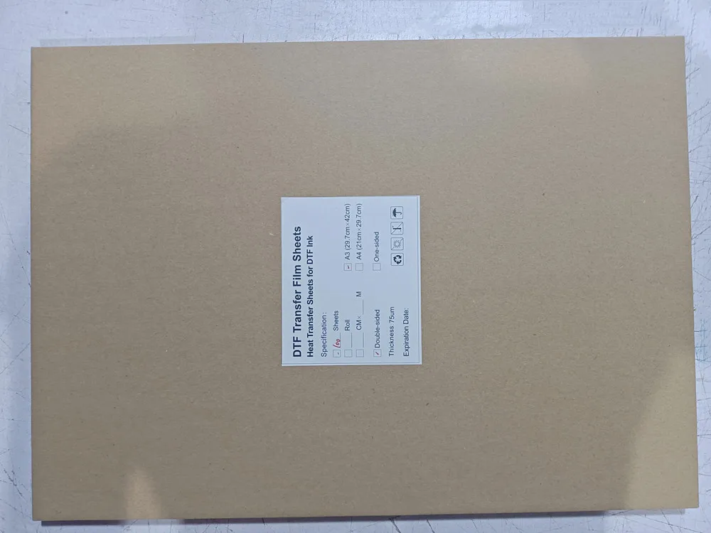 Ocbestjet A3 PET Film A B UV DTF Transfer Film to Glass Ceramic Metal Phone Case For UV DTF Printer