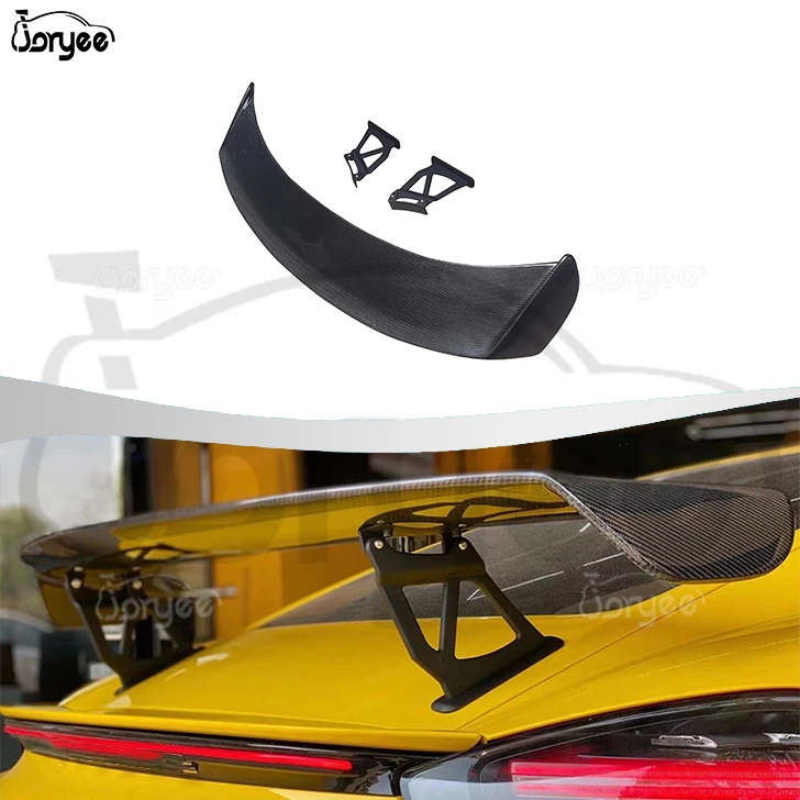 High Kick Rear Trunk Spoiler Carbon Fiber Boot Lip Roof Wing Body Kit Modified Car Parts For Porshe 981 718 987 Tuning Accessory