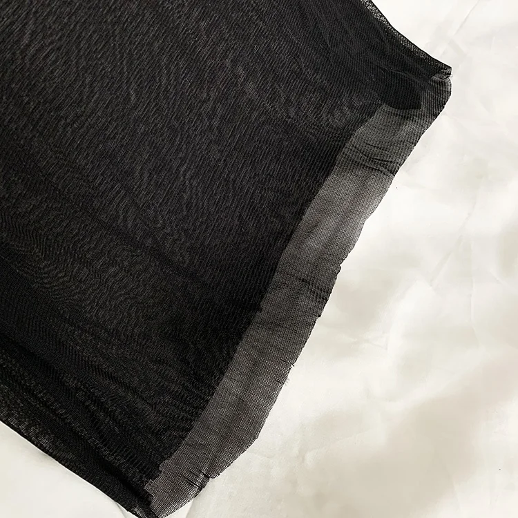 Comfortable 100% Silk Tricot Knitting Textile Net Mesh Fabric For Dresses