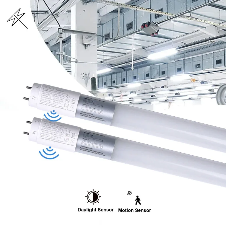 2ft 4ft 5ft T8 Led Tube 18w T8 Led Tube Light Fixture With Microwave Motion Sensor