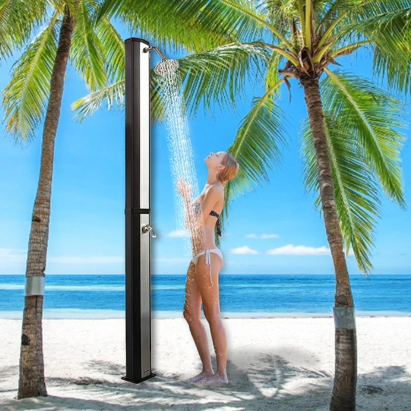 Garden Shower Outdoor Shower Stainless Steel Via Standard Garden Hose (adapter Included) for Swimming Pool and Garden XINKANGRUN