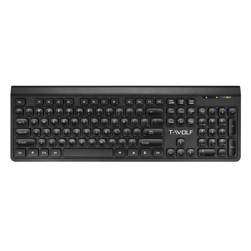 Customized New Product TWOLF Customized SPANISH RUSSIAN keyboard and mouse wireless office keyboard and mouse combo for daily