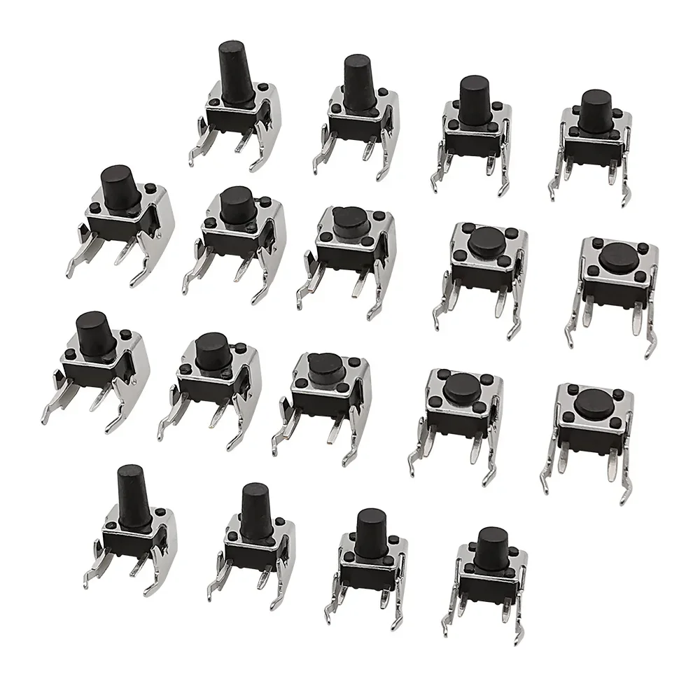6x6x4.3~10mm Panel PCB Momentary Tactile Tact Push Button Switch Micro Switch Right Angle With Stent