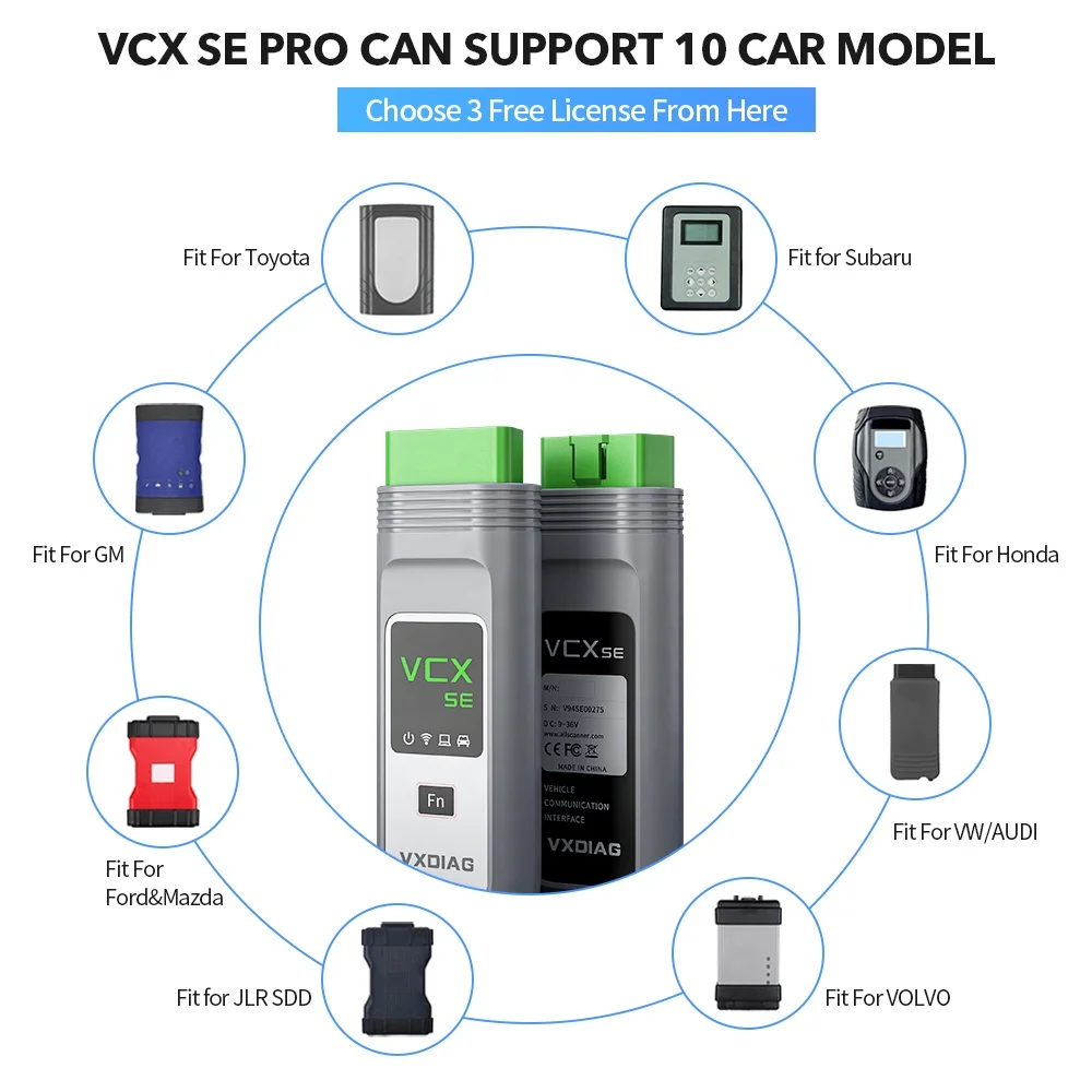VXDIAG VCX SE PRO 3 IN 1 car diagnostic tool for odis for ford for toyota for Subaru for honda for gm