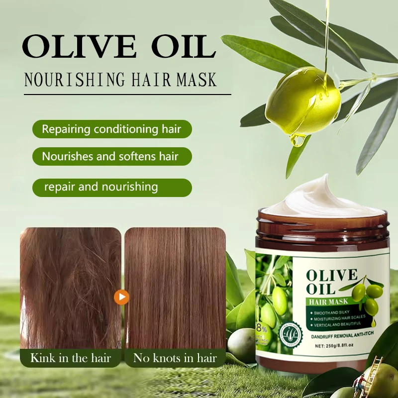 Private brand olive oil anti-dandruff anti-itch shampoo oil control repair conditioner wash and care set