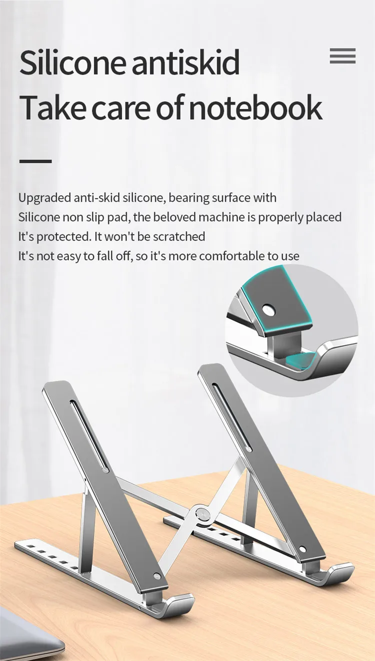 Best sellers laptop stand portable adjustable foldable laptop stand nonslip desktop cheap computer desks laptop stand for sale