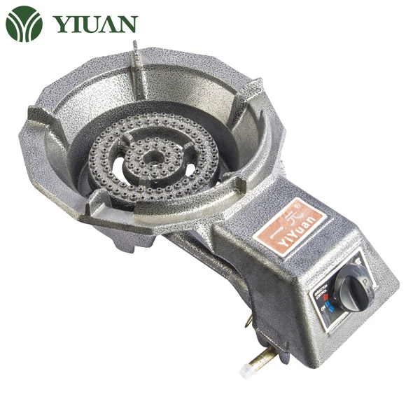YIUAN commercial wholesale price table top cooker manufacture industrial lpg natural cast iron gas stove single burner for wok