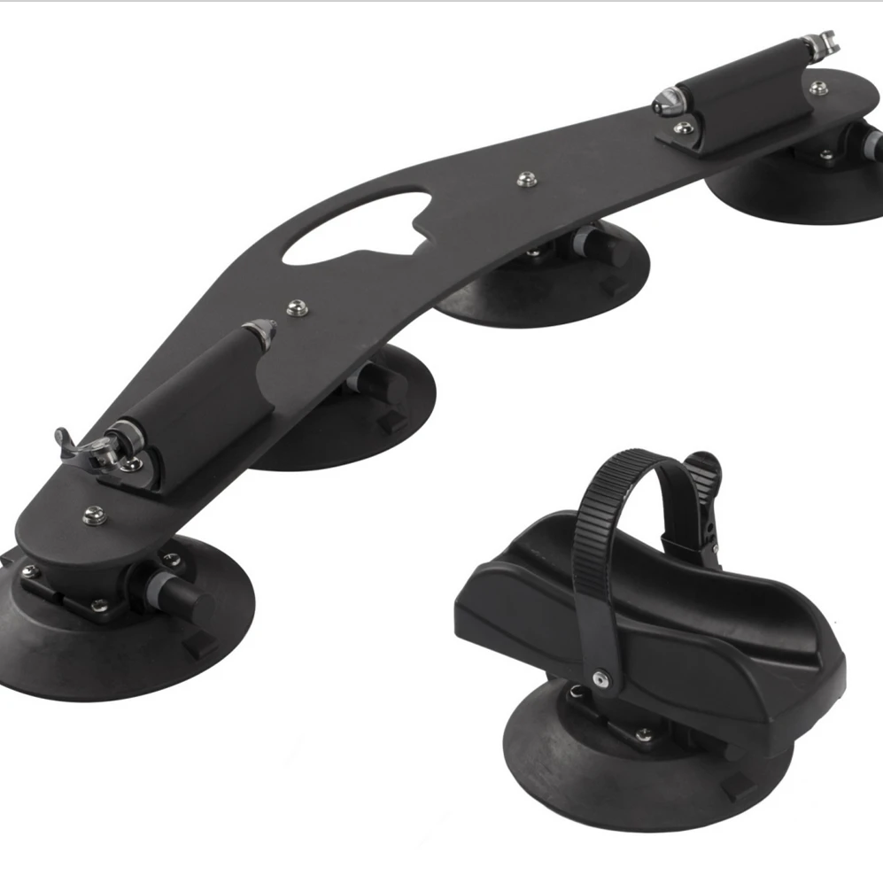 Outdoor camping car roof suction bike rack bike car rack aluminum suction bike carrier 2pcs