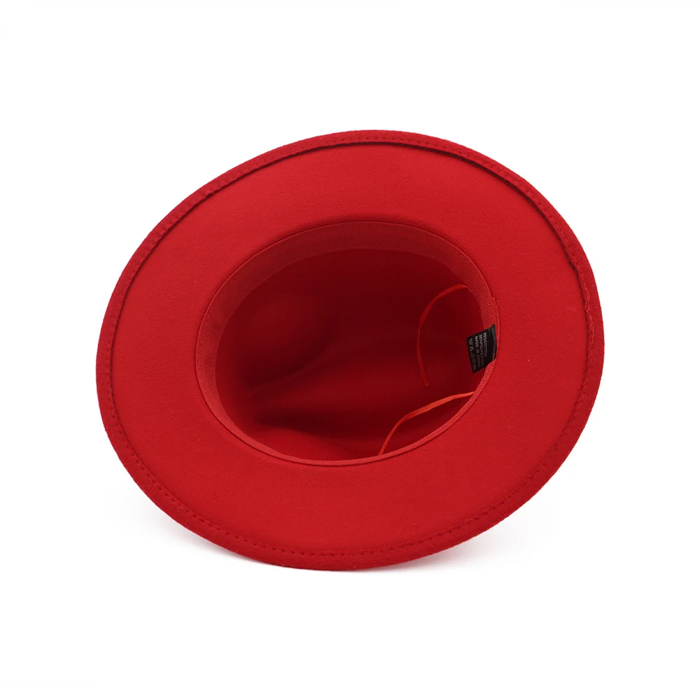 Manufacturer Custom Wool White Fedora Hats Big Wide Brim Men kids Women Leopard Fedora Felt Hat Green Boxes Pink Ladies Stylish