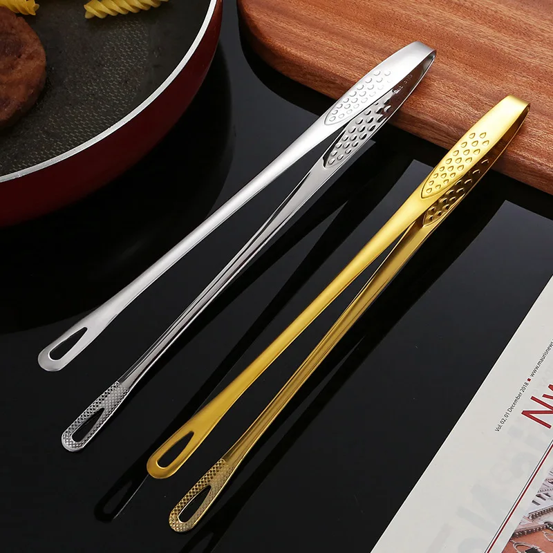 Extra Long Tweezer Tongs 304 Stainless Steel Kitchen Tong Bread Clip Pastry Clamp Barbecue Kitchen Tong for Cooking Sea Food