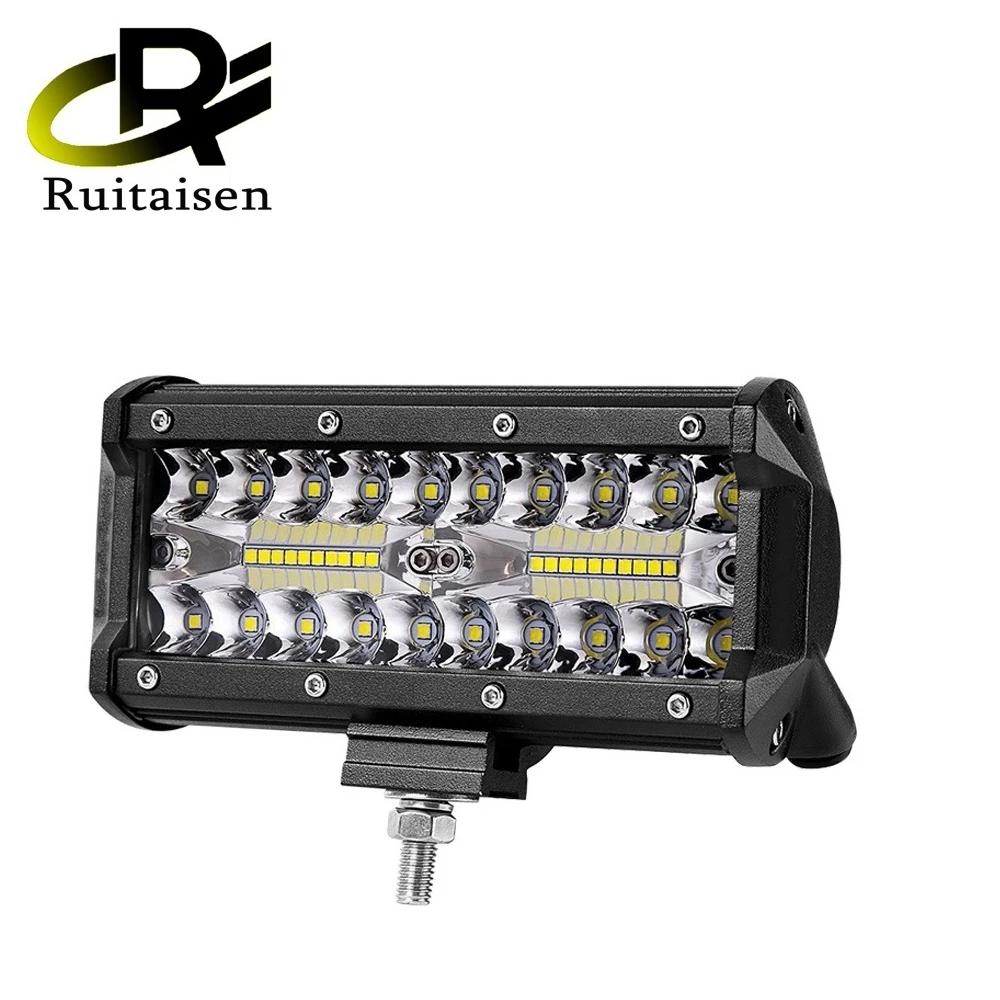 7 inch 120W LED Bar LED Work Light Driving Lamp Boat Tractor Truck 4x4 SUV ATV 12V 24V Off Road Motorcycle Car Accessories