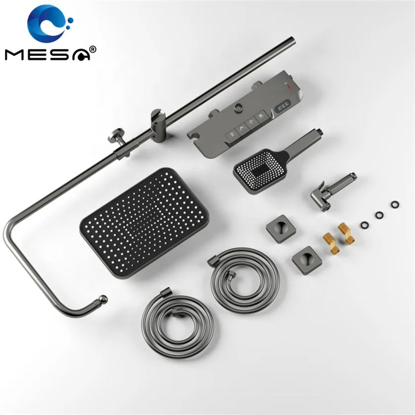 MESA digital shower system set thermostatic piano shower set in bathroom for sale