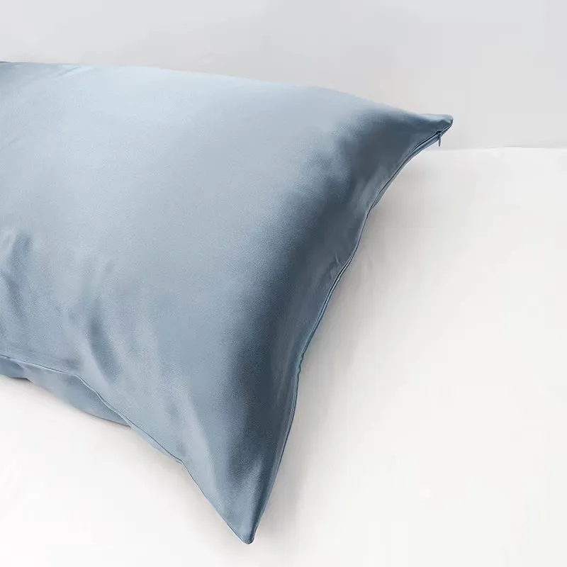 Custom embroidery logo 22 Momme 100% Mulberry Silk Pillowcase with box OEKO tex wholesale Pure Natural silk pillow case