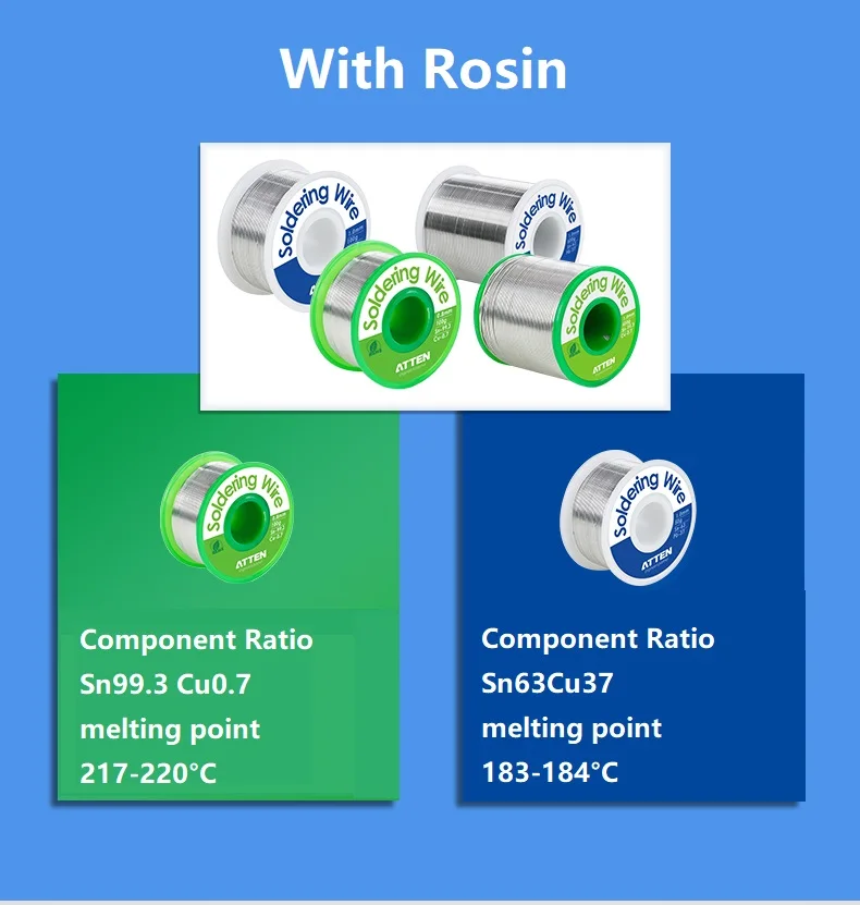 0.5mm/0.8mm/1.0mm 500g 63/37 Lead Tin Wire Flux-cored Wire Solder Wire