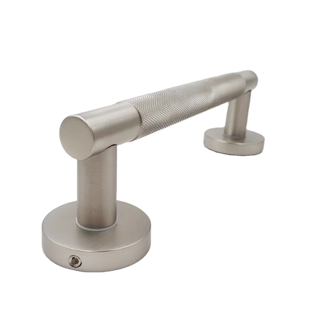 New design OEM high luxury aluminum knurled privacy front villa door pull bar handle