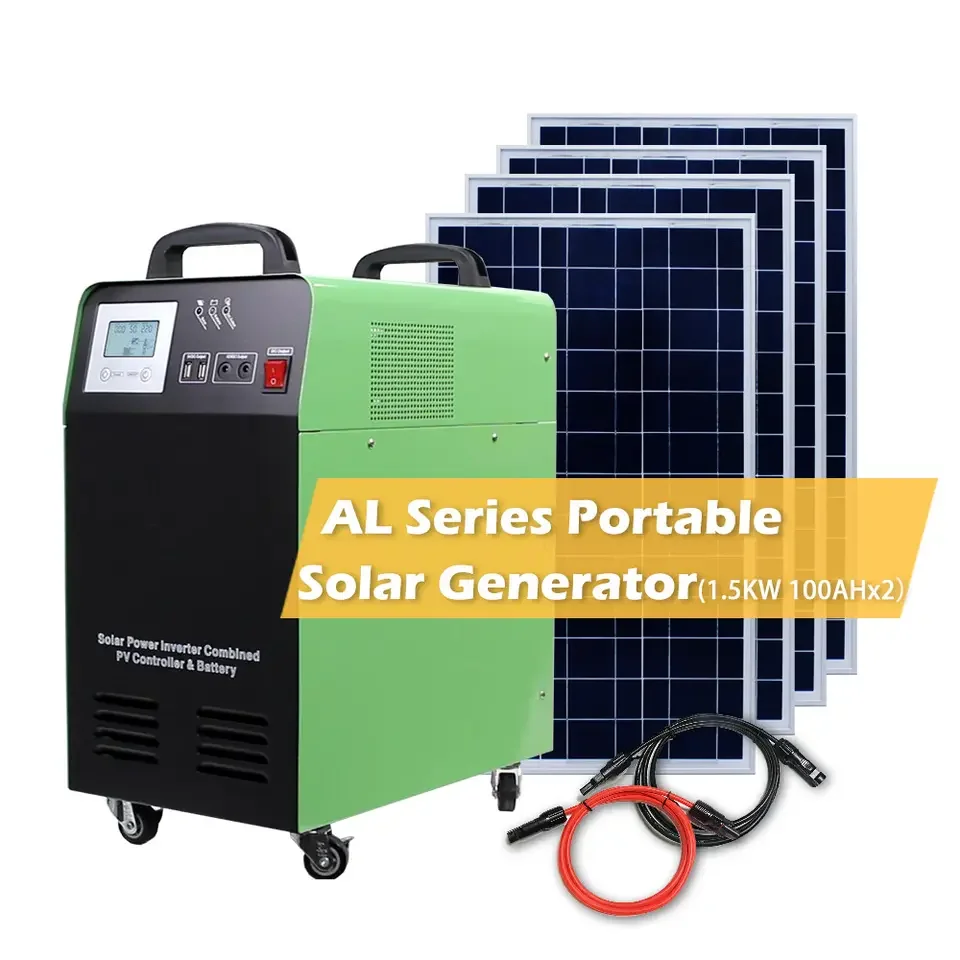 1500W 2000W solar energy generators OEM wholesale portable 500W 1000W solar generator built in battery solar power generator