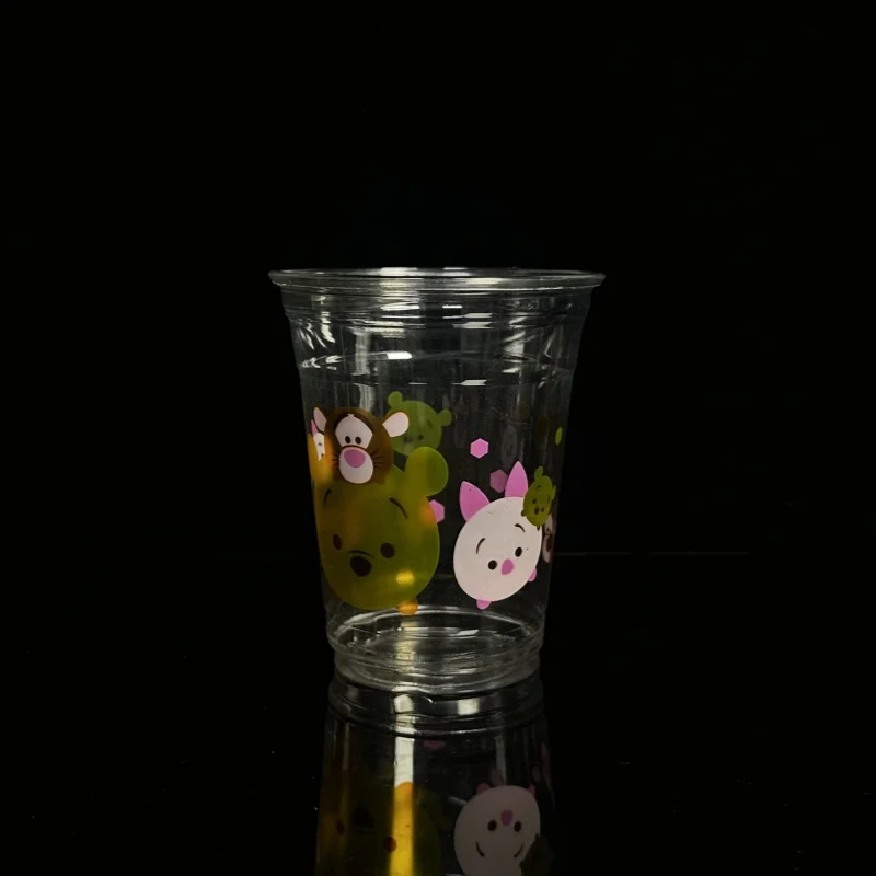 Oem Brand Logo Printing 12 oz Clear Plastic Cups Pet Milkshake Slush Ice Cups With Custom Logo