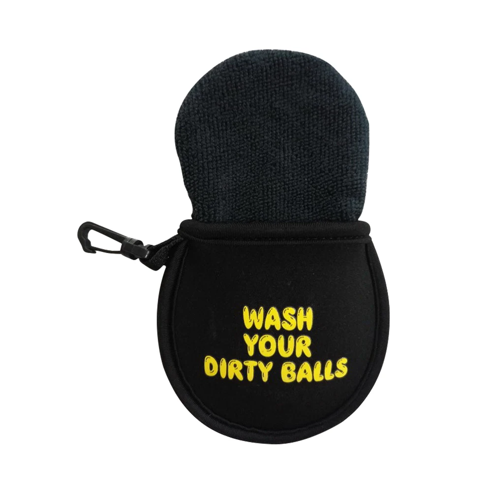 
Professional factory customized neoprene golf ball washer pouch with clip 