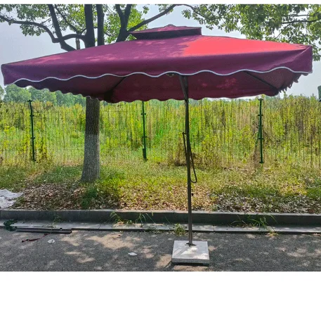 High quality outdoor backyard pool side garden patio 10ft roma led light solar panel power umbrella