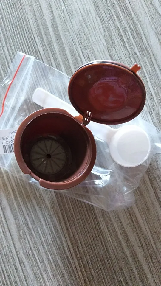  Coffee Machine Reusable Capsule Cup Filter for Nescafe i cafilas with Spoon Refillable Dolce Gusto
