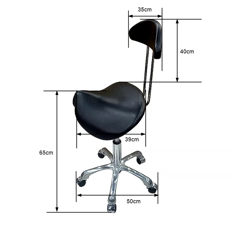 Beauty salon swivel saddle seat adjustable pedicure manicure stools salon stool chair with backrest