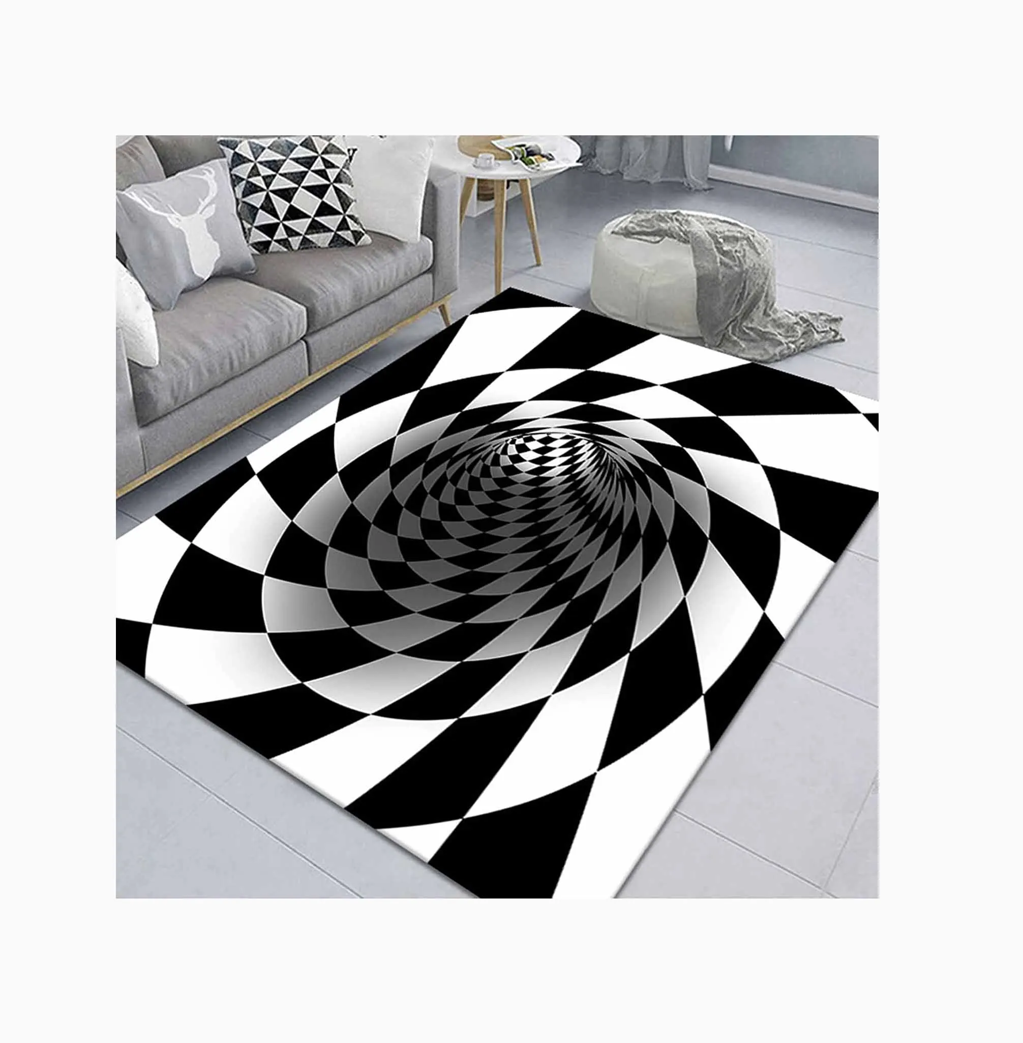 free sample 2022 Illusion Doormat Christmas Decoration Non-Slip Doormat 3D Visual Illusion Carpet