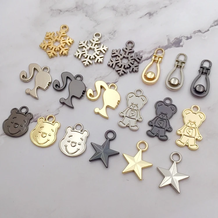 cute design custom metal zipper pulls zipper sliders