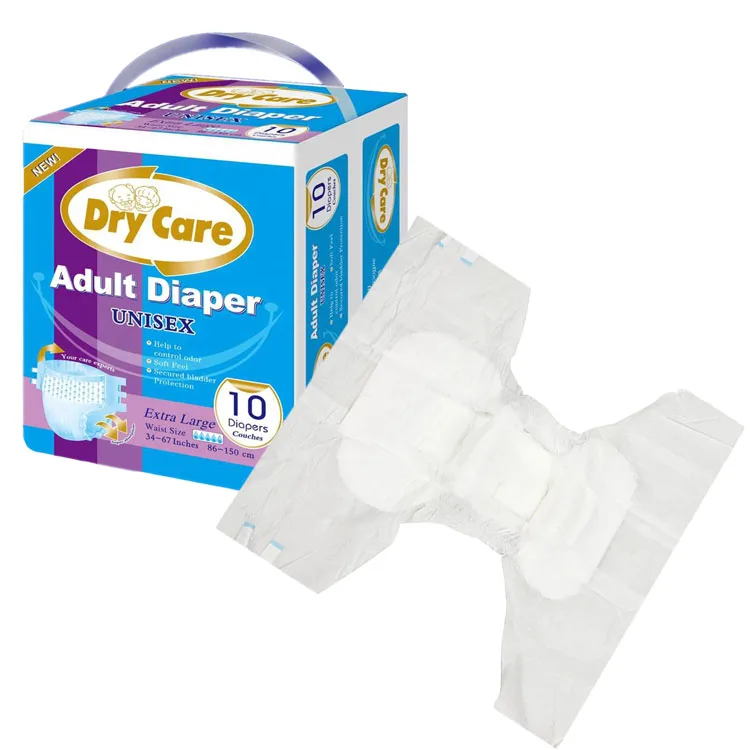 Free Sample Wholesale Cheap Price Non-Woven Extra Thick Adult Diapers High Absorption Overnight Plastic Adult Nappy for Old Man