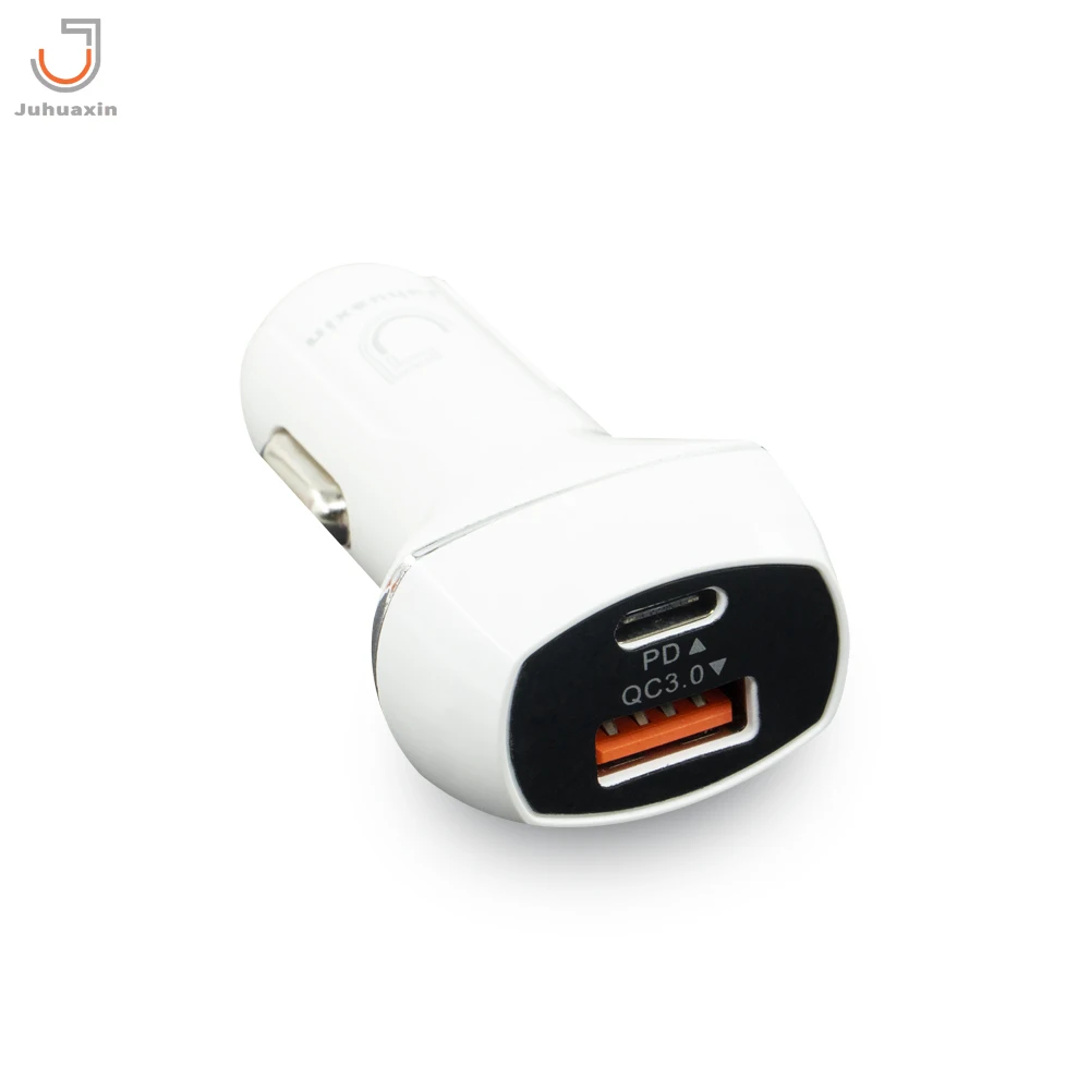 JUHUAXIN Car Charger Portable CE QC3.0 MINI A+C PD36W 18W adapter compatible for phone 15 16 samsung xiaomi oppo