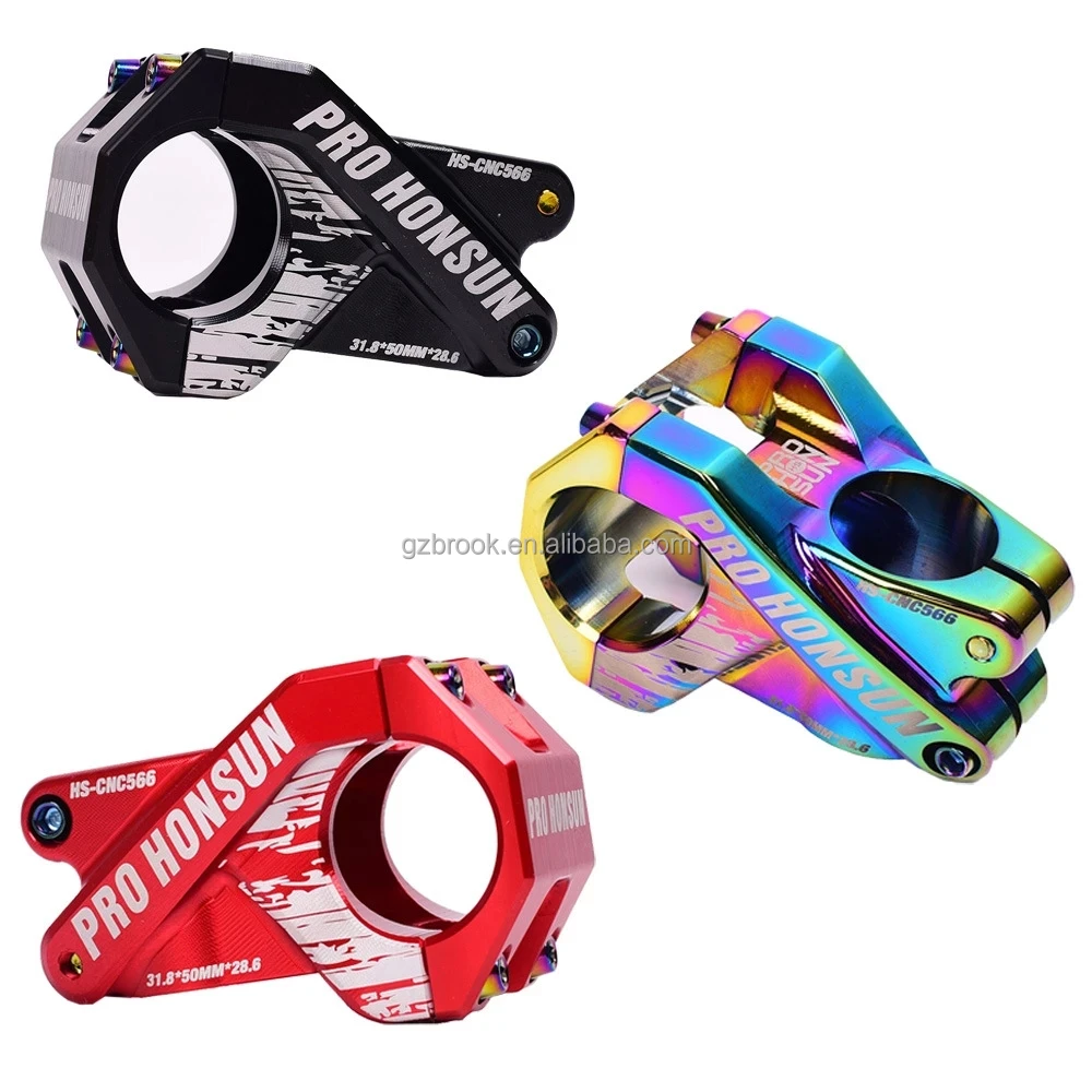 HONSUN MTB дорожный велосипедный вынос руля 0 градусов подъем велосипеда HS-CNC566 из алюминиевого сплава для 31,8 мм руль