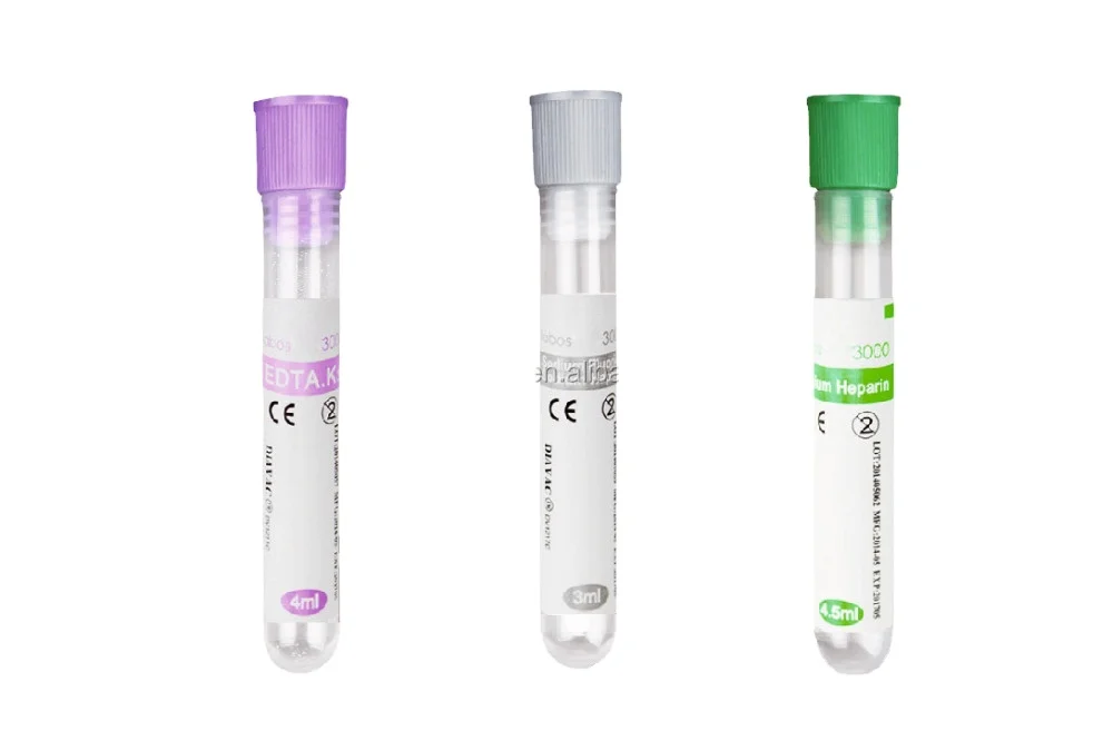 Disposable Medical Non-vacuum blood Collection Tube PP PET ESR Heparin EDTA Glucose Citrate Tube