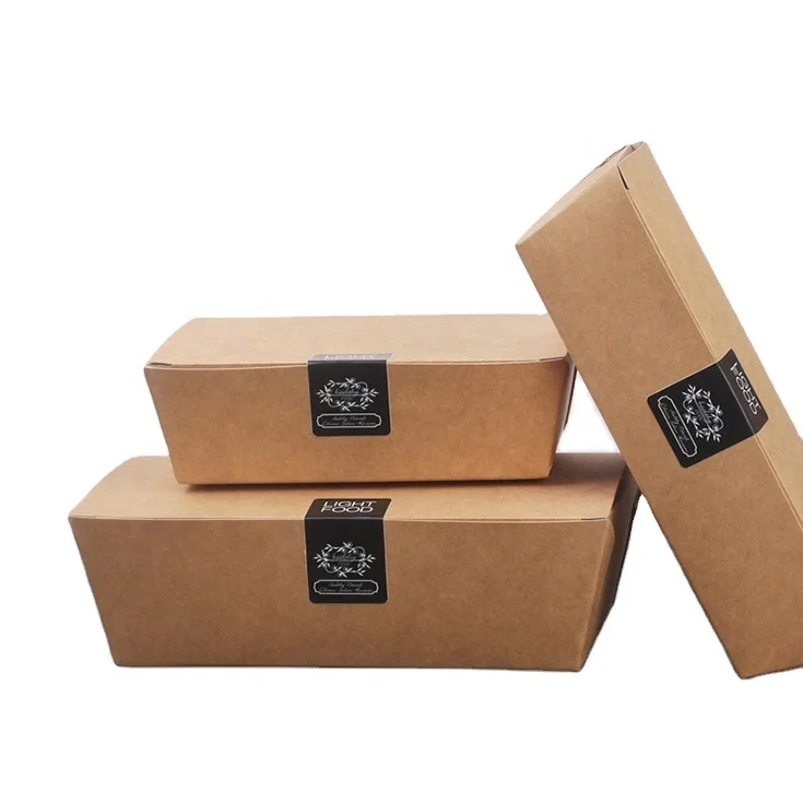 Disposable packaging paper lunch box buckle box plastic lid