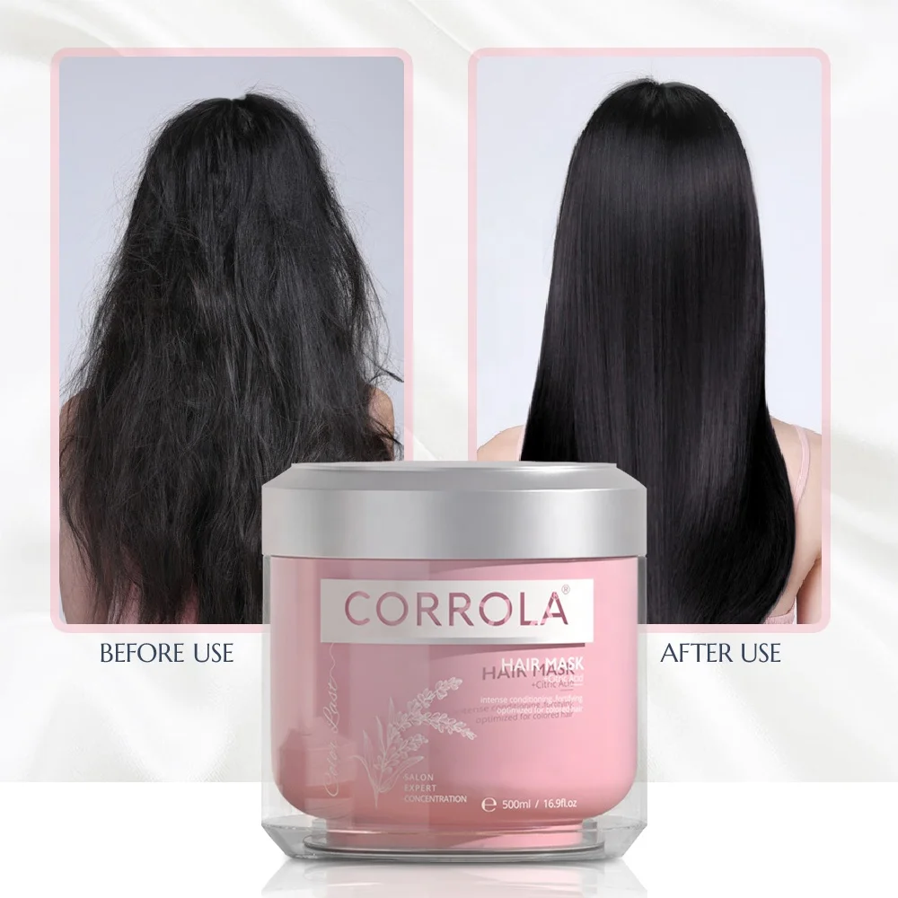 CORROLA Wholesale Keratin Citric Acid Hair Mask Color Protect Collagen Hair Treatment Mask