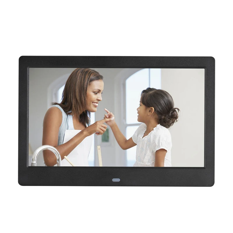 Porta Portrait Digital 10 Pol, Photo Frame with Remote Control 1024*600P Digital