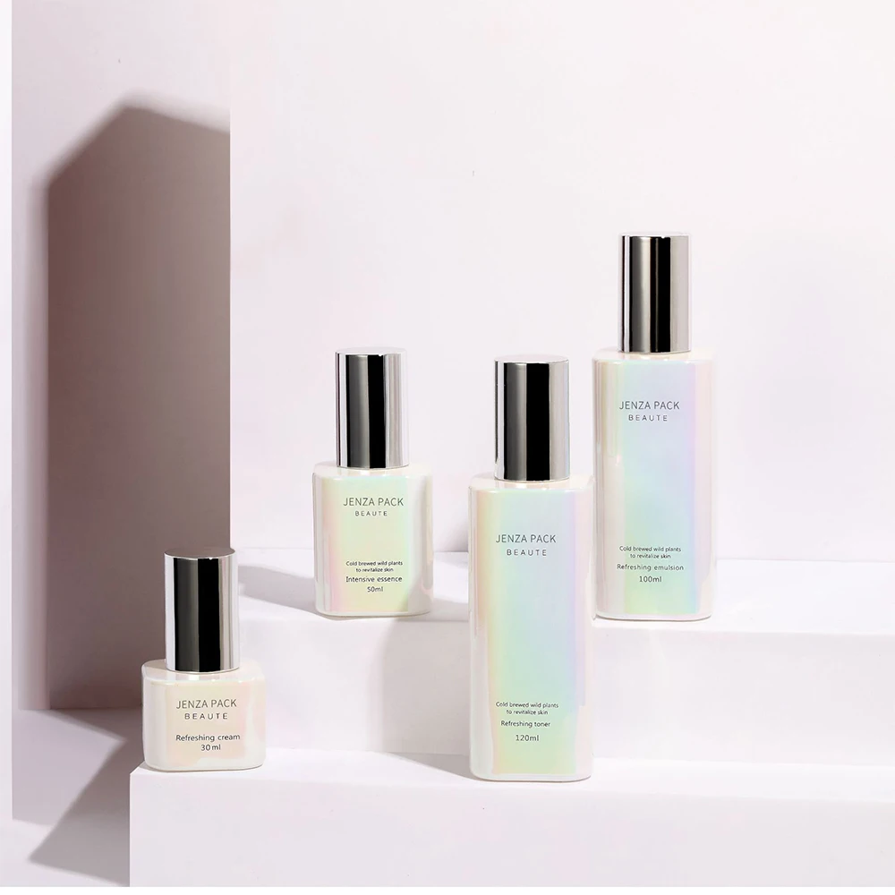 New Square Cosmetic Glass Bottle Set Of High-Grade Lancome Genifique Essence Glass Bottle Cosmetic Bottle customized