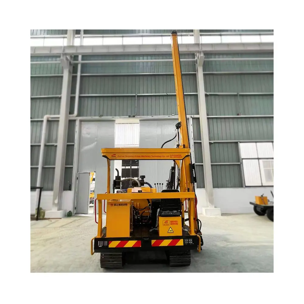 6m frame column solar high performance pile driver: a versatile crawler pile driver for piling and drilling tasks