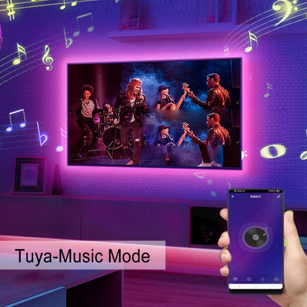 Tuya APP Smart WIFI RGB Controller IR/RF Remote Control for 110V 220V RGB LED Strip Light Home Decor Dimming Controller