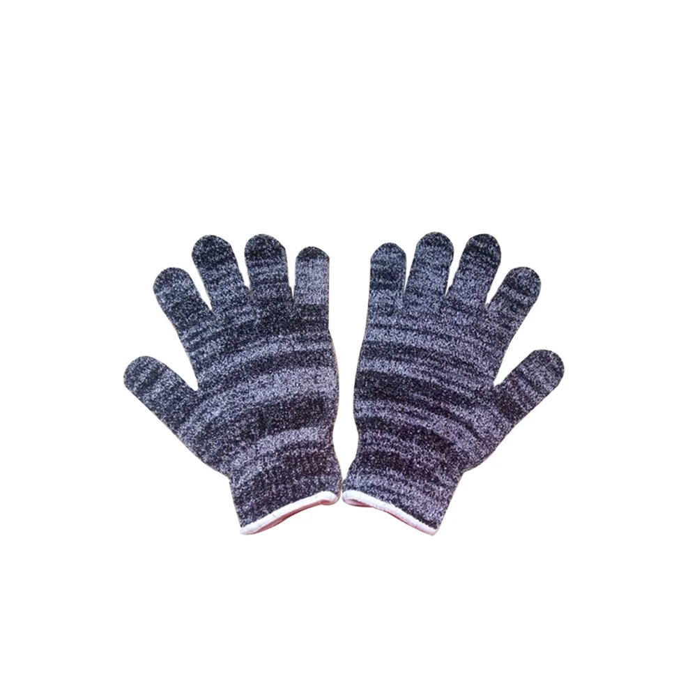 Five Finger Bath Scrub Glove Scrubber Polyester  Shower Glove Bamboo Charcoal Polyester Glove