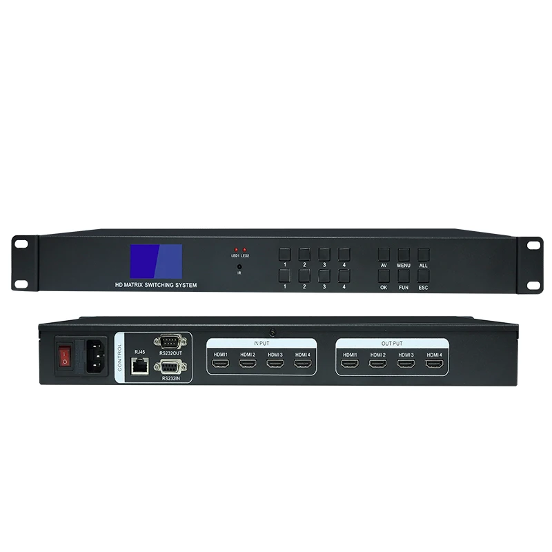 
Высокое качество 4 в 4 out HD видео матричный коммутатор видео настенный процессор цифровой видео коммутатор матрица 4x4 