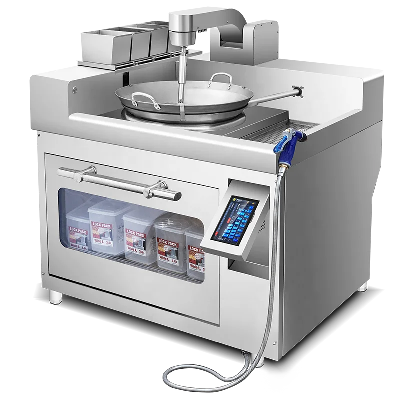 Китайская пищевая полностью автоматическая машина для приготовления пищи, коммерческая автоматическая машина для жарки, газовая автоматическая машина для жарки Жареного Риса