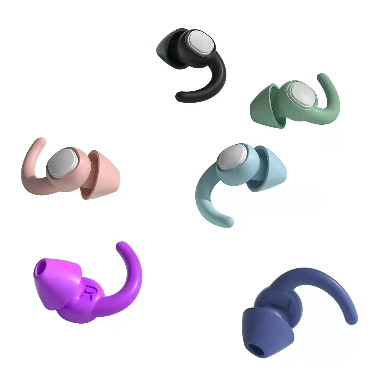 Three-layer Sleep earplugs Silicone ear plugs Sound insulation Sleep Earplugs Reusable Noise Reduction Earplugs
