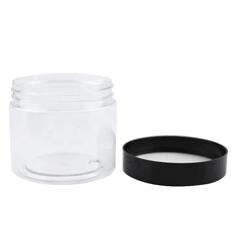 empty 4oz clear wide mouth pet mason spice candy food plastic jar cosmetic cream packaging plastic jars for cosmetics with lids
