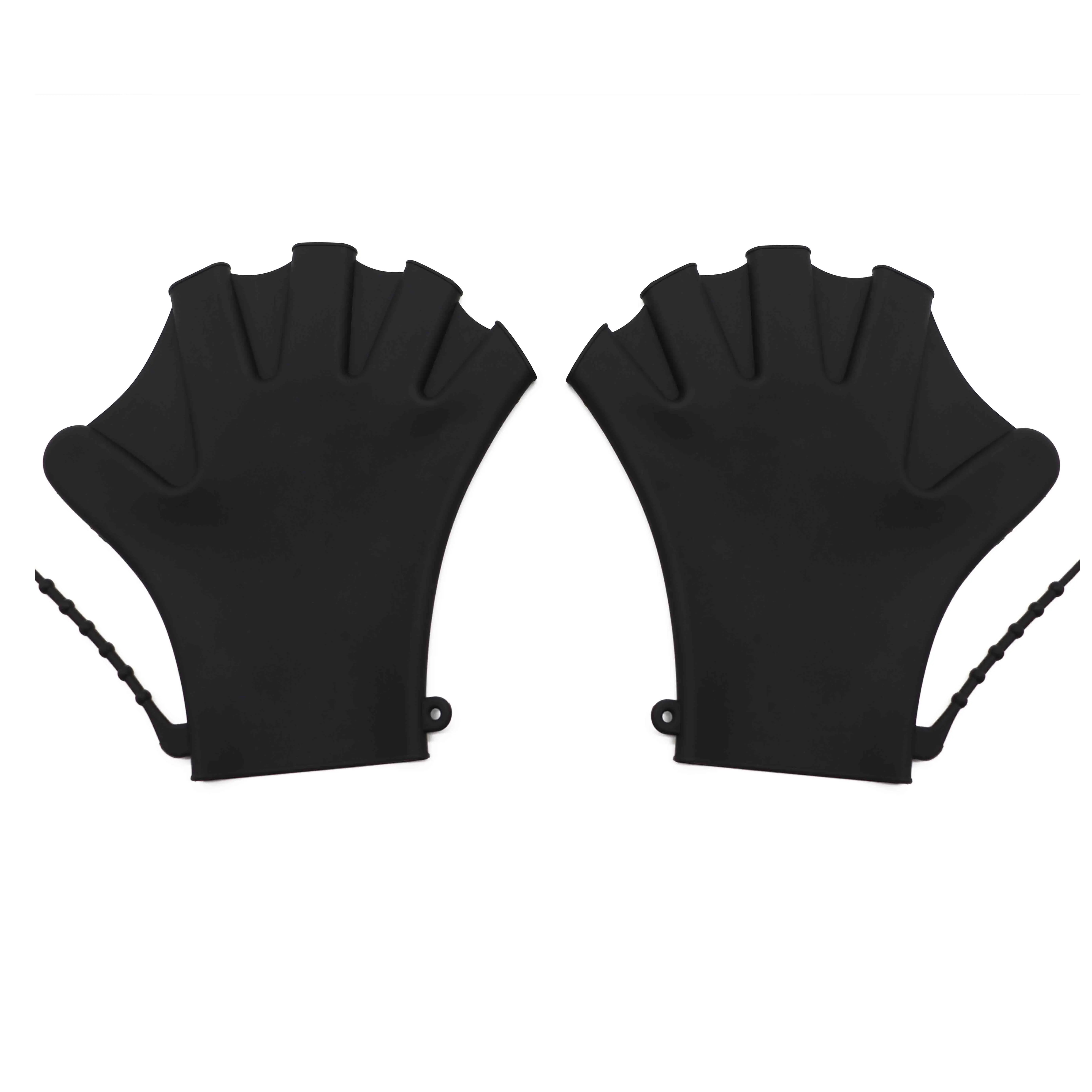 Factory price high quality silica gel webbed for swimming training silicon webbed case gloves for swimming