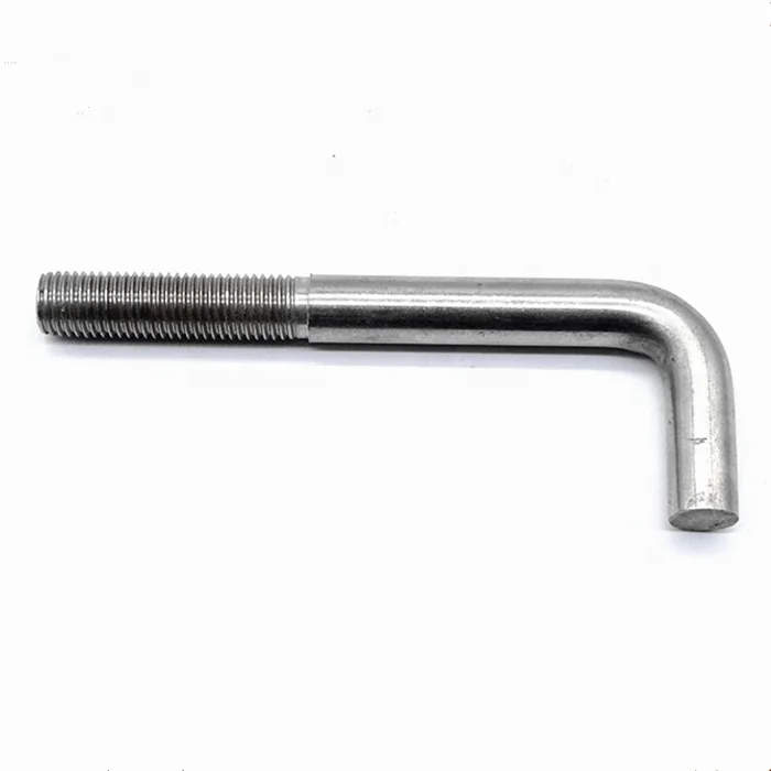 Natural steel Construction L type foundation anchor bolt m42 with nut washer