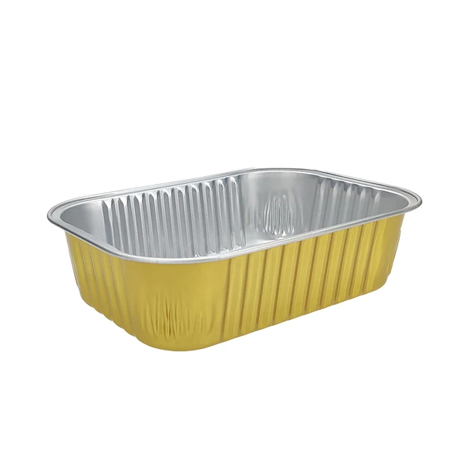 Manufacturers Wholesale 475ml  Baked Durian Roast Mashed Potatoes Golden Disposable Aluminum Foil Container / Tray /Lunch Box